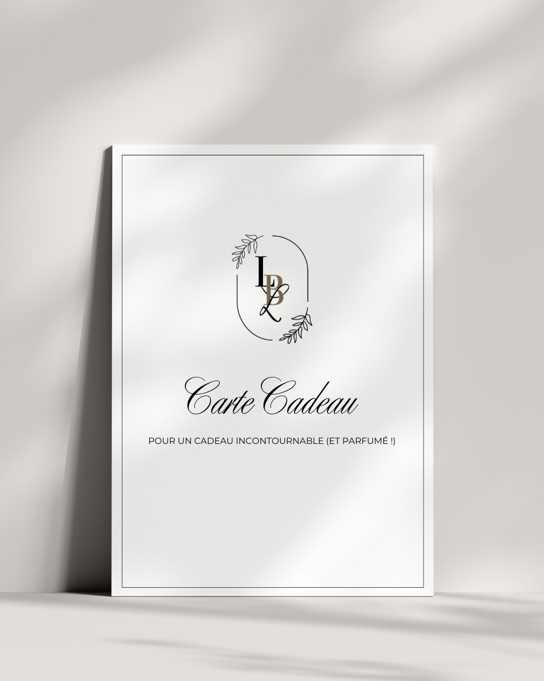 Carte cadeau artisanale Les Bougies de Léa pour offrir des bougies et parfums d'ambiance pour anniversaire, fête des mères, crémaillère ou Noël