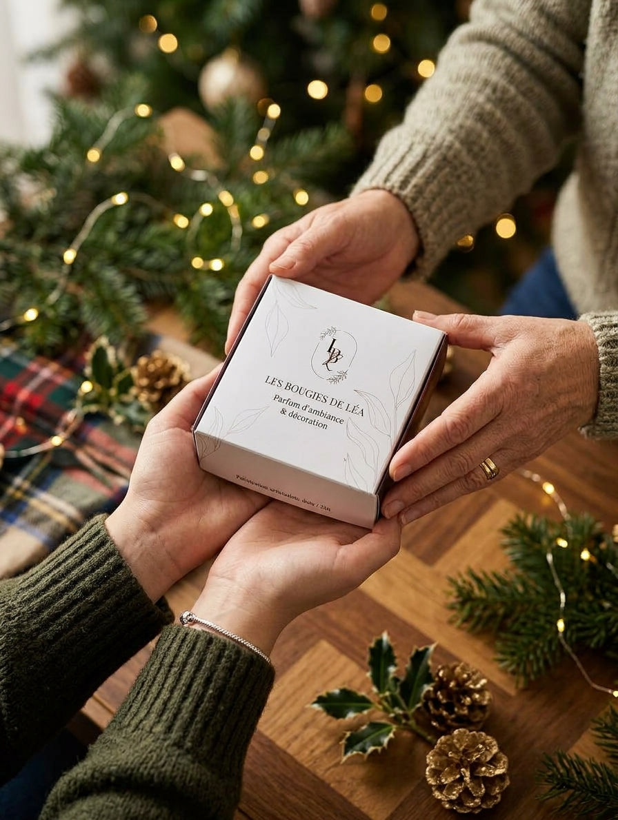 Coffret Les Bougies de Léa composé de 4 suspensions végétales parfumées Best seller pour se faire plaisir ou offrir à Noël ou anniversaire