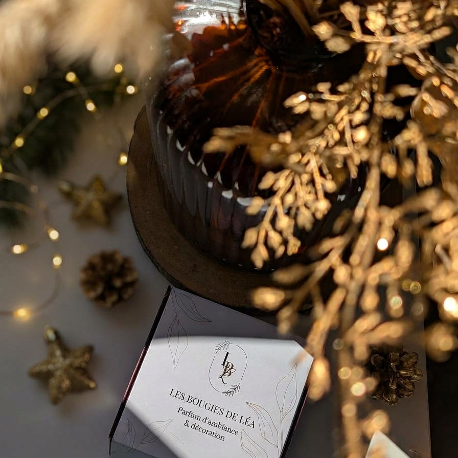 Coffret Les Bougies de Léa composé de 4 suspensions végétales parfumées Best seller pour se faire plaisir ou offrir à Noël ou anniversaire