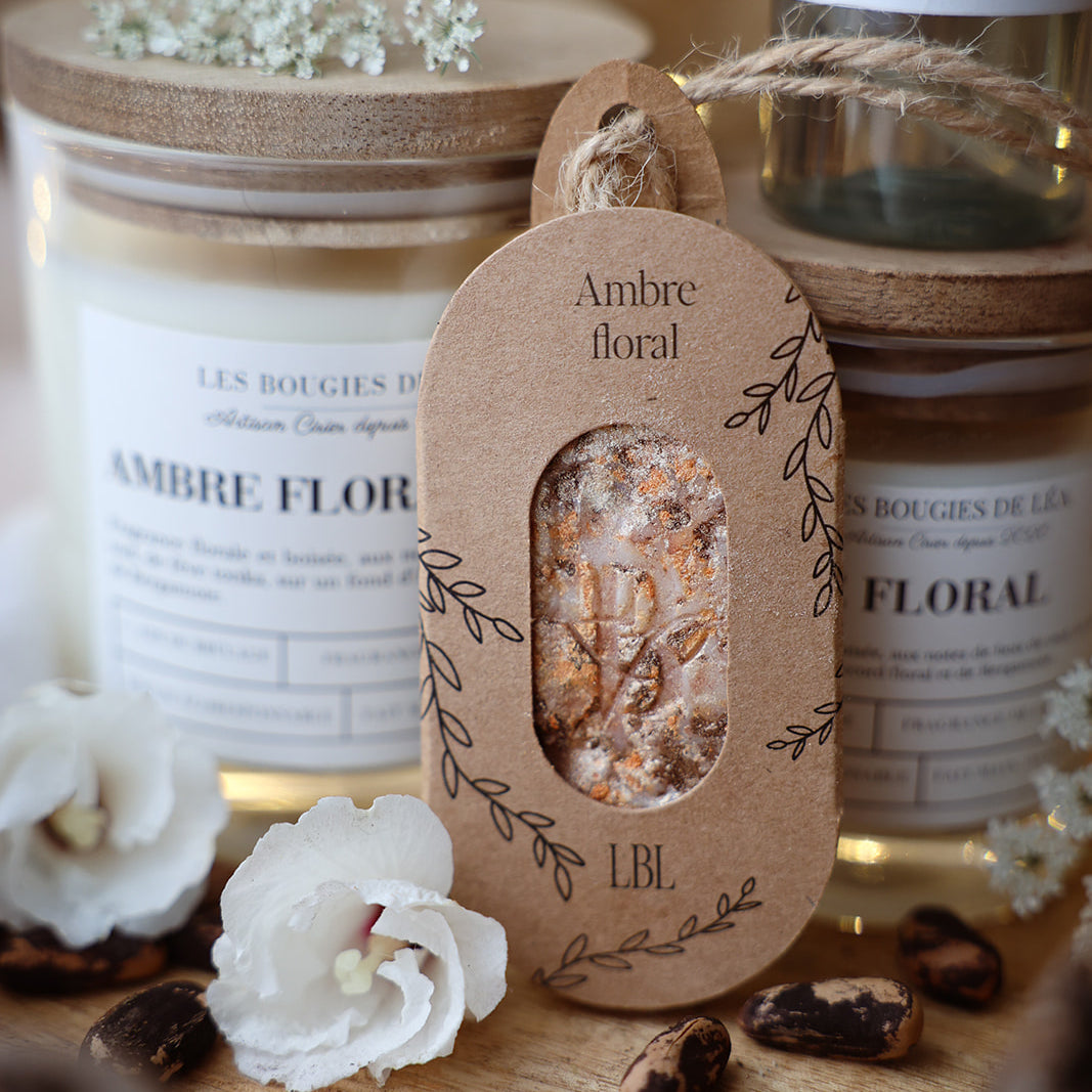 Suspension végétale artisanale parfumée Ambre Floral LBL pour parfumer penderie et dressing