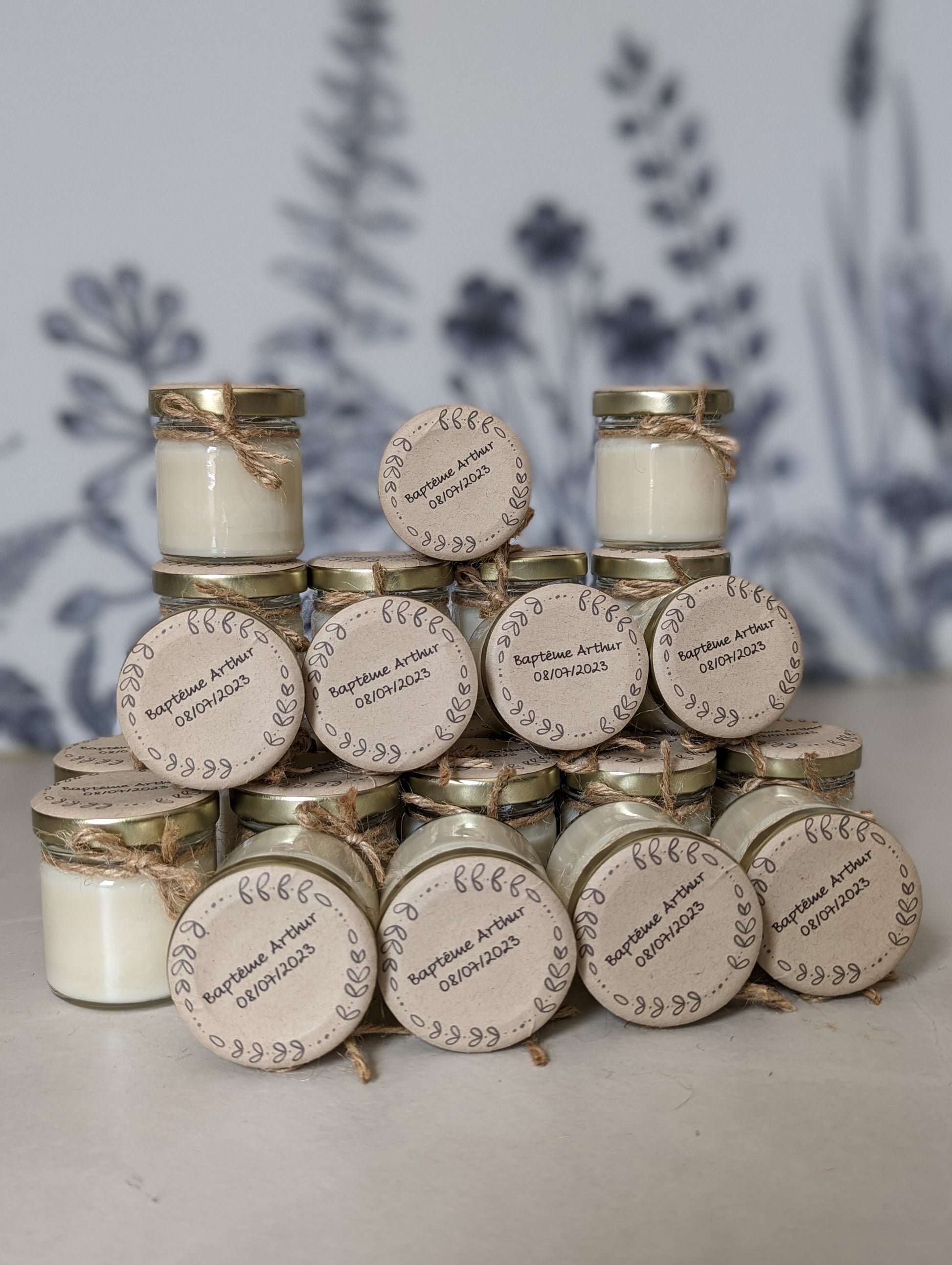 Cadeaux invités — Mini bougies personnalisées