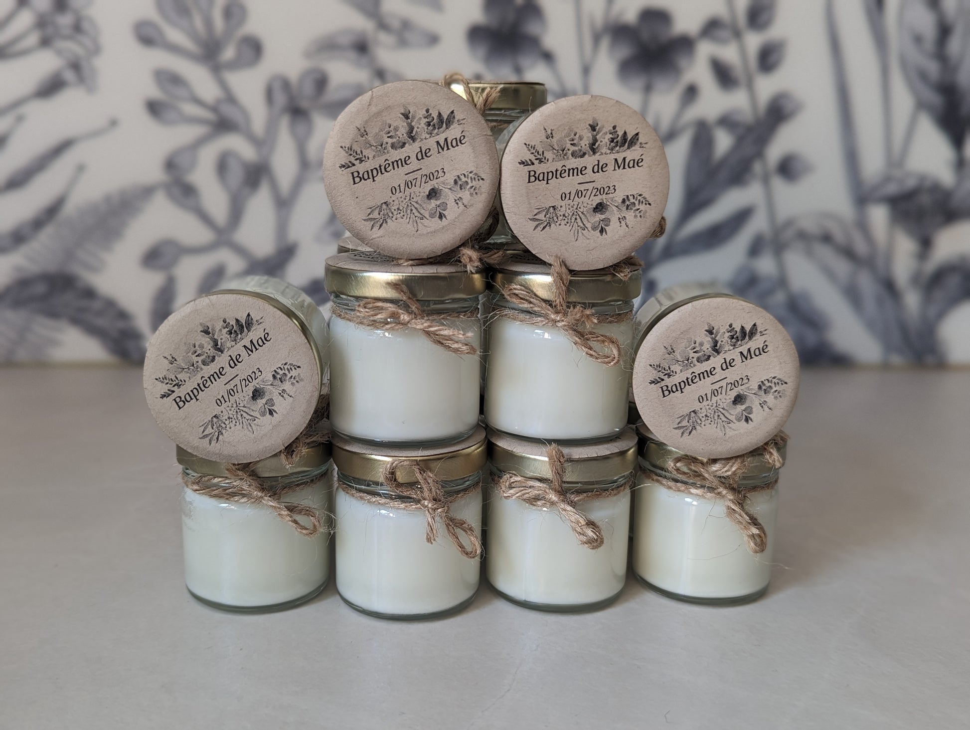 Cadeaux invités — Mini bougies personnalisées