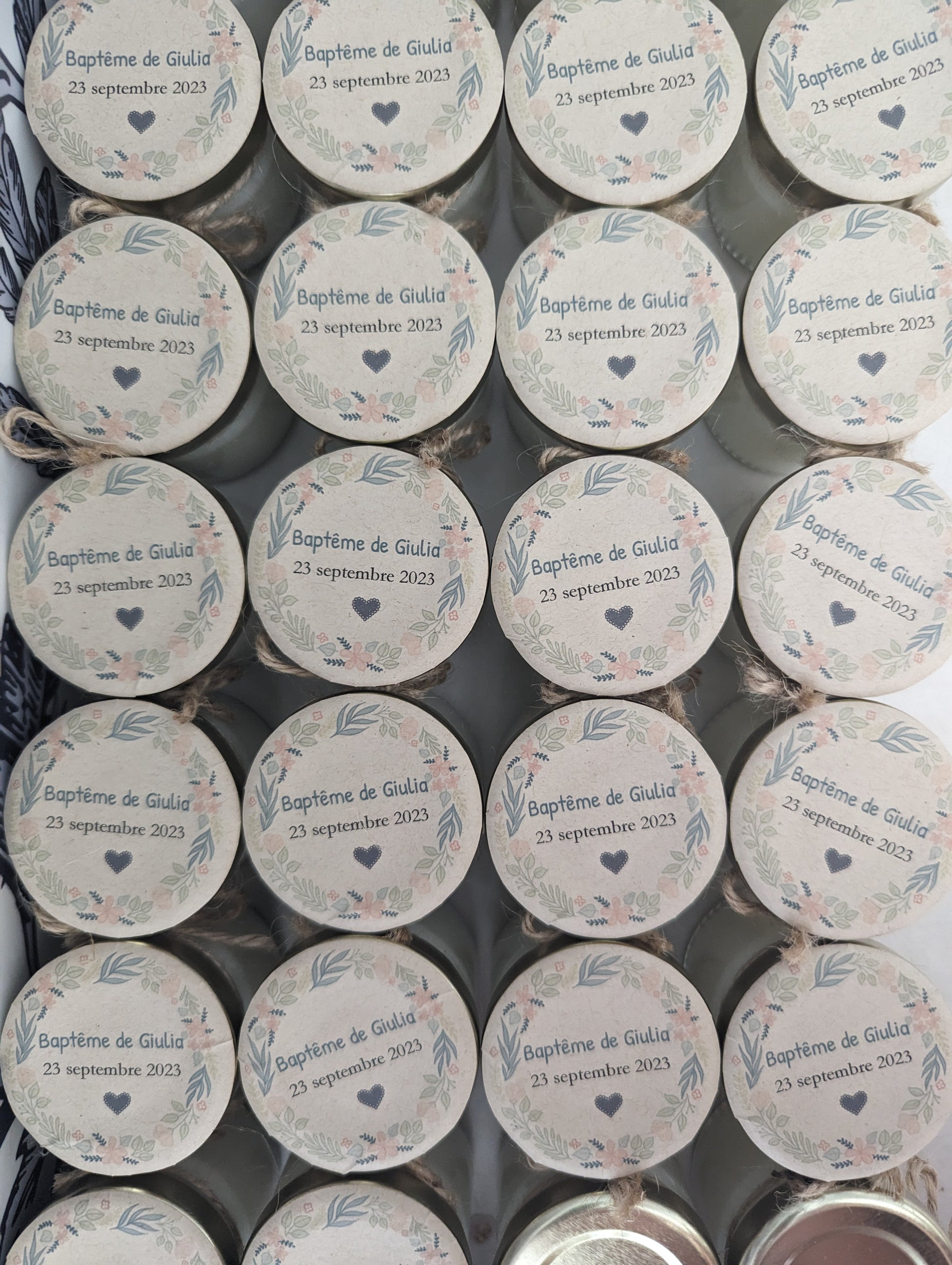 Cadeaux invités — Mini bougies personnalisées
