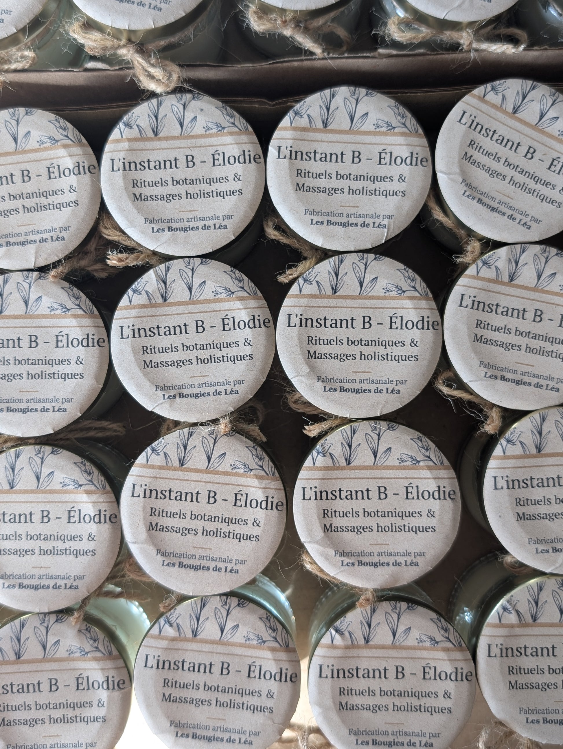 Mini bougies Les Bougies de Léa personnalisables pour cadeau clients, événements, anniversaire, fidélité, remerciement. 